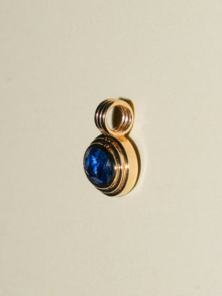 Phantom Tide Kyanite Triple East to West Oval Cut Charm in Yellow 14k Gold