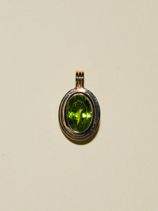Lime Crime Peridot Triple Oval Cut Charm in Yellow 14k Gold