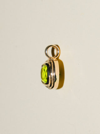 LeoLeoLeo Peridot Triple East West Can Cut Charm in Yellow 14k Gold