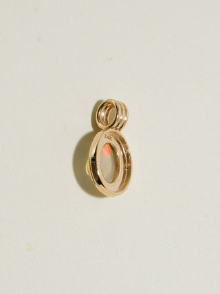 Make it Happen Opal Triple Oval Cabochon Charm in Yellow 14k Gold
