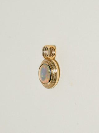 Make it Happen Opal Triple Oval Cabochon Charm in Yellow 14k Gold
