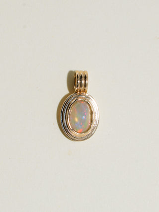 Make it Happen Opal Triple Oval Cabochon Charm in Yellow 14k Gold
