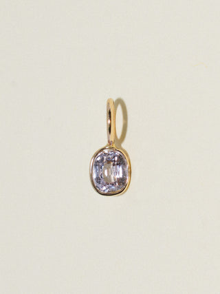 Ghostly Spinel Cushion Cut Charm in Yellow 14k Gold