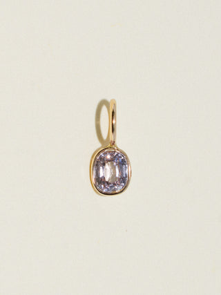 Ghostly Spinel Cushion Cut Charm in Yellow 14k Gold