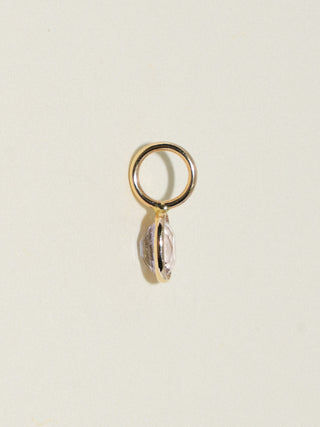 Ghostly Spinel Cushion Cut Charm in Yellow 14k Gold