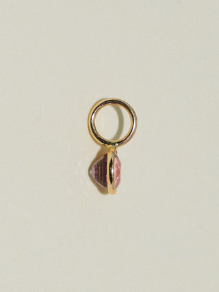 Anna Oliver Pink Spinel Oval Cut Charm in Yellow 14k Gold