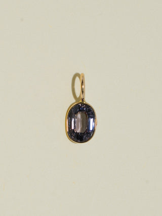 Girls Night Navy Spinel Oval Cut Charm in Yellow 14k Gold