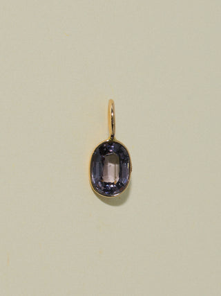 Girls Night Navy Spinel Oval Cut Charm in Yellow 14k Gold