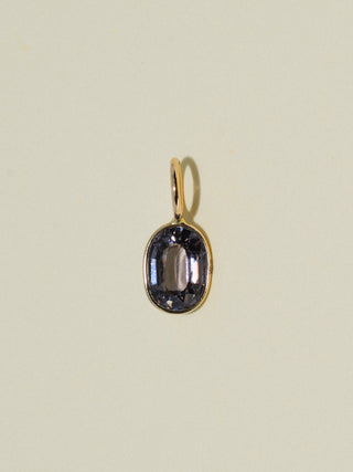 Girls Night Navy Spinel Oval Cut Charm in Yellow 14k Gold