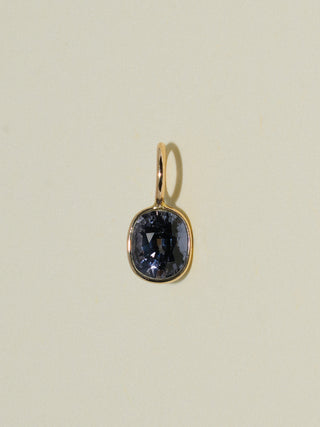 Sweety Pie Navy Spinel Oval Cut Charm in Yellow 14k Gold