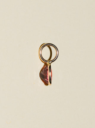 Sex on the Beach Peach Spinel Cushion Cut Charm in Yellow 14k Gold