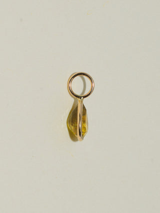 Silly Willy Sphene Teardrop Cut Charm in Yellow 14k Gold