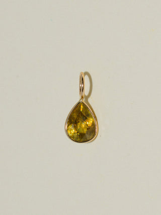 Silly Willy Sphene Teardrop Cut Charm in Yellow 14k Gold