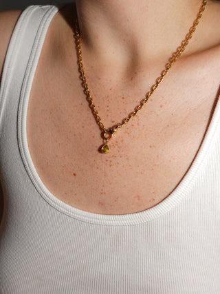 Silly Willy Sphene Teardrop Cut Charm in Yellow 14k Gold