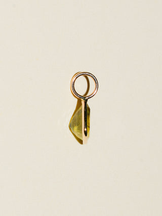 Siren Scale Sphene Special Cut Charm in Yellow 14k Gold