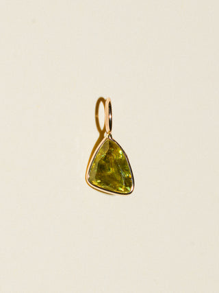 Siren Scale Sphene Special Cut Charm in Yellow 14k Gold