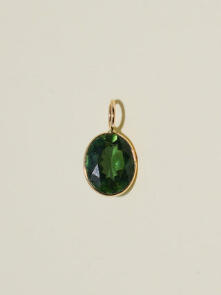Montgomery Green Apatite Oval Cut Charm in Yellow 14k Gold