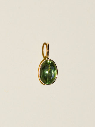 Mermaid Monty Apatite Oval Cut Charm in Yellow 14k Gold