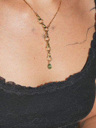 Mermaid Monty Apatite Oval Cut Charm in Yellow 14k Gold
