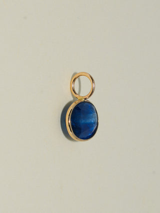 Constellation Kyanite East West Oval Cut Charm in Yellow 14k Gold