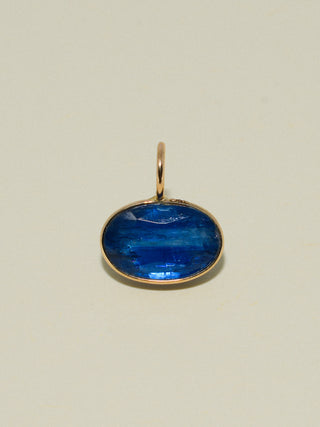 Constellation Kyanite East West Oval Cut Charm in Yellow 14k Gold