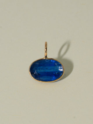 Constellation Kyanite East West Oval Cut Charm in Yellow 14k Gold