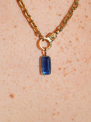 Boardwalk Kyanite Baguette Cut Charm in Yellow 14k Gold