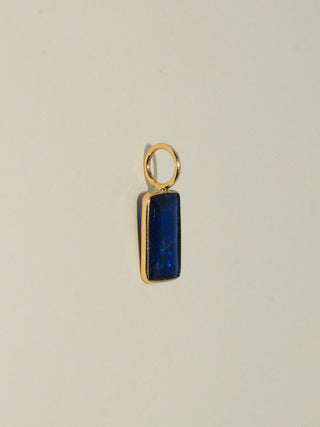 Cmon John Kyanite Emerald Cut Charm in Yellow 14k Gold