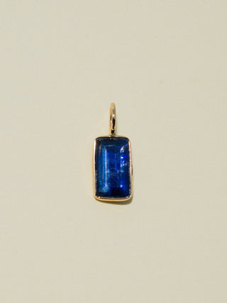 Cmon John Kyanite Emerald Cut Charm in Yellow 14k Gold