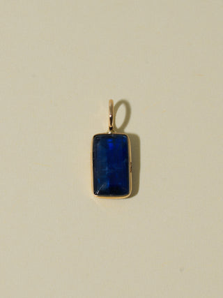 Cmon John Kyanite Emerald Cut Charm in Yellow 14k Gold