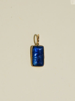 Cmon John Kyanite Emerald Cut Charm in Yellow 14k Gold