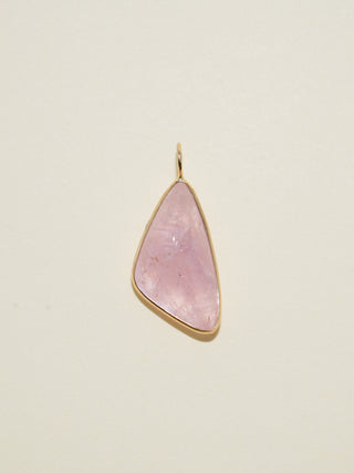 Fluttering Morganite Special Cabachon Charm in Yellow 14k Gold