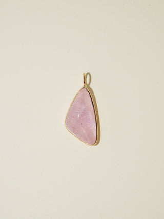 Fluttering Morganite Special Cabachon Charm in Yellow 14k Gold