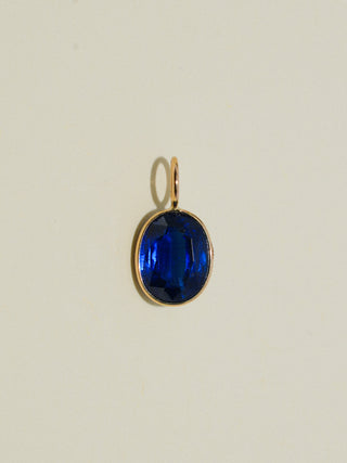 Tickled Kyanite Oval Cut Charm in Yellow 14k Gold