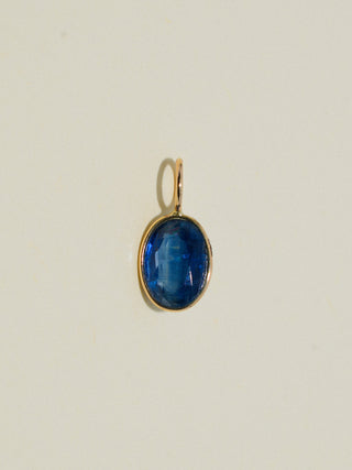 Azula Kyanite Oval Cut Charm in Yellow 14k Gold