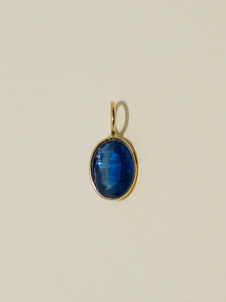 Azula Kyanite Oval Cut Charm in Yellow 14k Gold