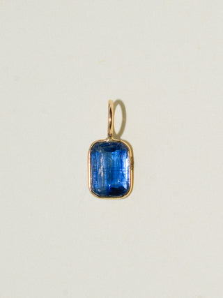 Painters Tape Kyanite Emerald Cut Charm in Yellow 14k Gold