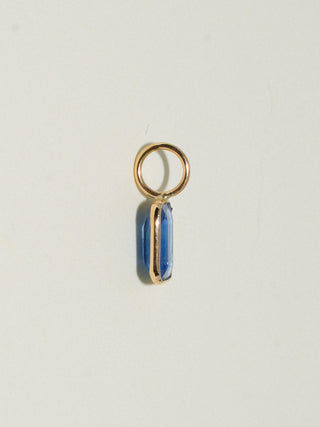 Painters Tape Kyanite Emerald Cut Charm in Yellow 14k Gold