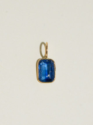 Painters Tape Kyanite Emerald Cut Charm in Yellow 14k Gold