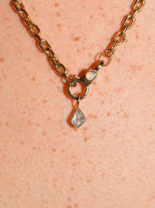 Beach Kite Aquamarine Special Cut Charm in Yellow 14k Gold
