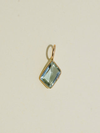 Goobly Aquamarine Special Cut Charm in Yellow 14k Gold