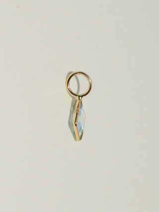 Seaside Aquamarine Special Cut Charm in Yellow 14k Gold