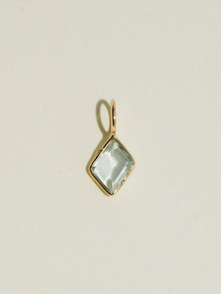 Seaside Aquamarine Special Cut Charm in Yellow 14k Gold