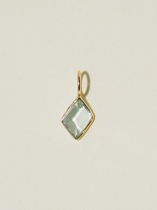 Seaside Aquamarine Special Cut Charm in Yellow 14k Gold