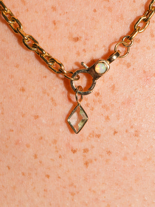 Seaside Aquamarine Special Cut Charm in Yellow 14k Gold