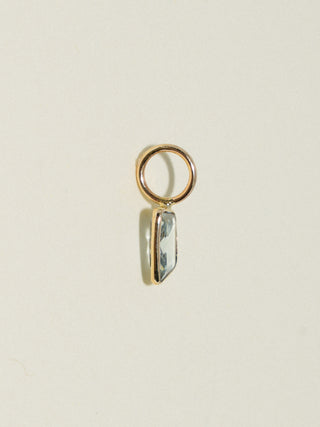 Spellbook Aquamarine Special Cut Charm in Yellow 14k Gold