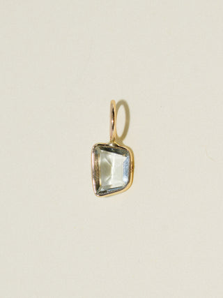 Spellbook Aquamarine Special Cut Charm in Yellow 14k Gold