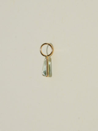 Wonky Aquamarine Special Cut Charm in Yellow 14k Gold