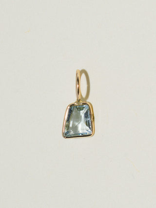 Sketchbook Aquamarine Special Cut Charm in Yellow 14k Gold