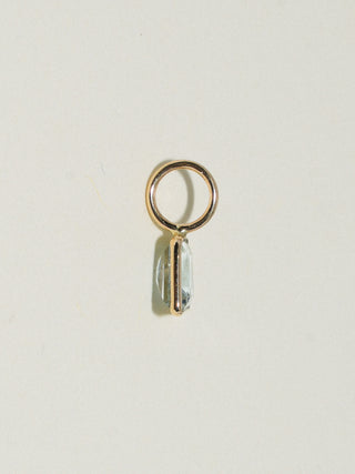 Sketchbook Aquamarine Special Cut Charm in Yellow 14k Gold